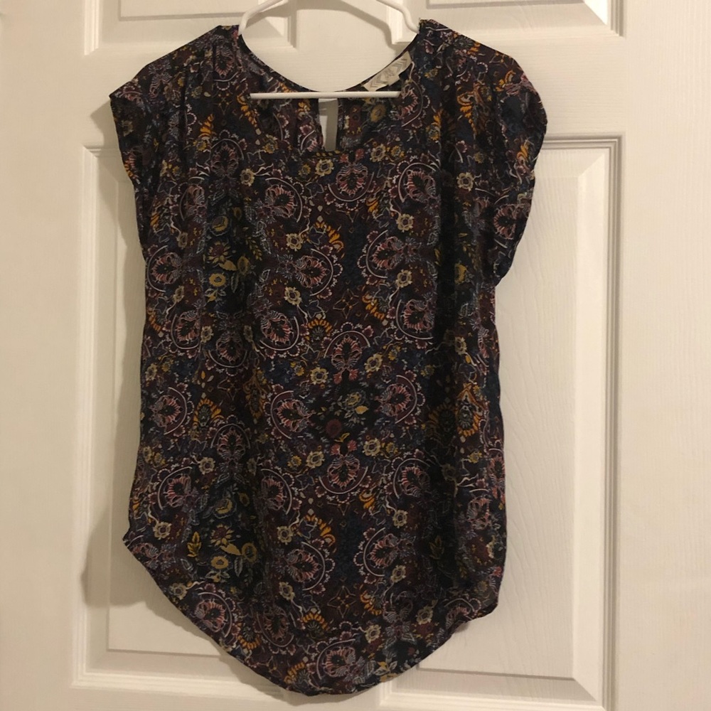 Pink Rose Paisley Print Shirt